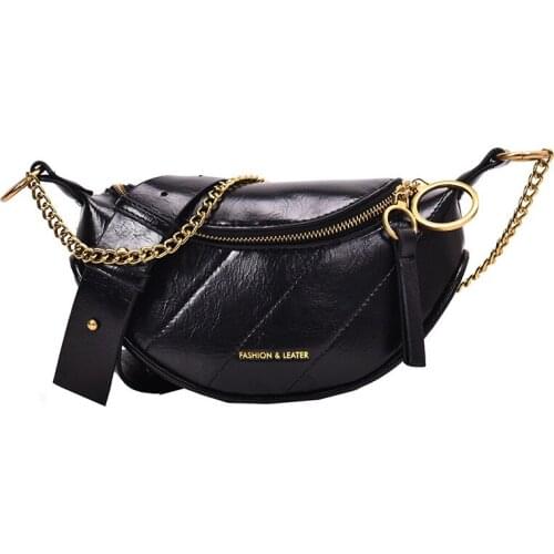 2019 new Designer Dumpling shape women Shoulder bag Chain ring PU Leather crossbody Bag para mujer