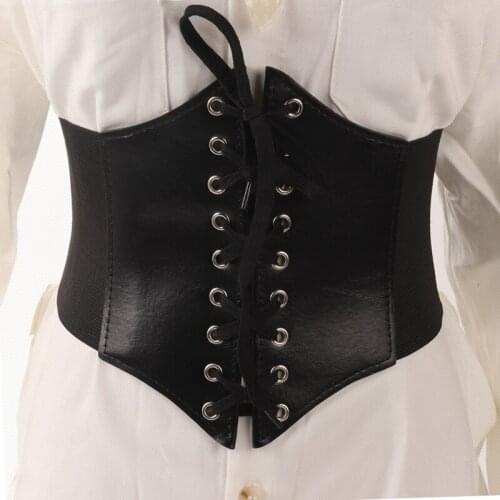 2021 Corset Wide Belts Pu Leather Slimming Body Belts for Women Elastic Waist Belts Cinto Sobretudo Feminin Ceinture Femme Fajas