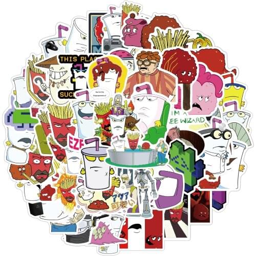 25/50PCS Anime Cartoon Aqua Teen Hunger Force Sticker Graffiti DIY Motorcycle Skateboard Suitcase Waterproof Decal