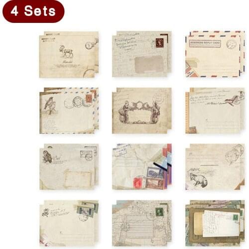 48-Pcs 9.5x7.2cm Window Mini Series Retro Small Envelope Color Envelope Decorative Envelope