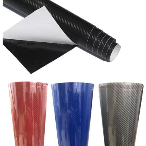 7D Premium Super Gloss Carbon Fiber Vinyl Film Wrap Bubble Free Air Release 6D Car Decal New Car Stickers Sticker Car