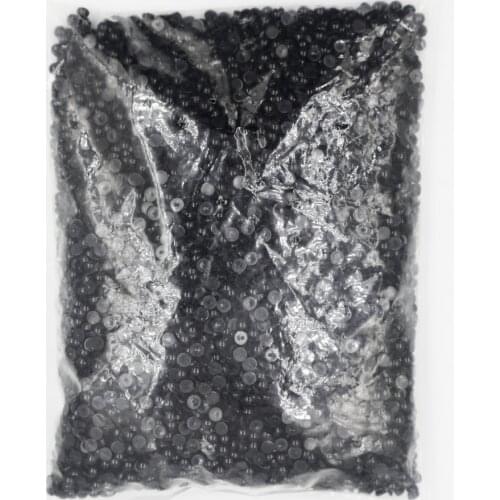 2mm,4mm,6mm,8mm,10mm,12mm,14mm Black Color Flat back ABS round Half Pearl beads, imitation plastic half pearl beads