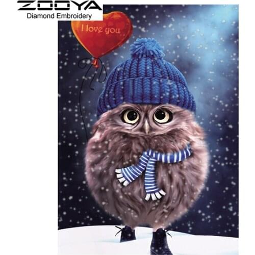 Diamond Embroidery 5D DIY Diamond Painting Cross Stitch Lovely Owl Needlework Mosaic Drill Rhinestone Decor Painting BJ1271