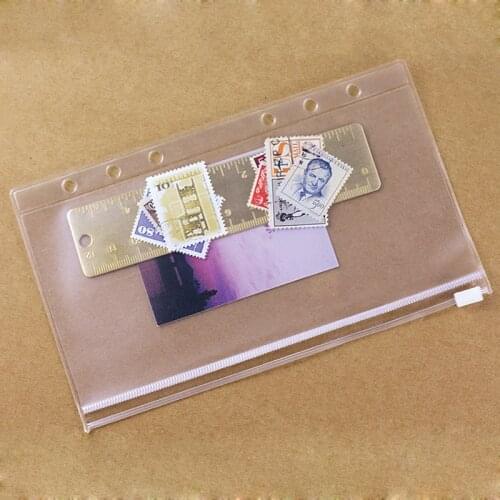 A7 A6 A5 Transparent Loose Leaf Binder Notebook Inner Accessory Dokibook Card Holder Bag Storage Pocket Passport Notebook
