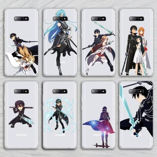 Sword Art Online SAO Anime Phone Case Transparent for Samsung A71 S9 10 20 HUAWEI p30 40 honor 10i 8x xiaomi note 8 Pro 10t 11