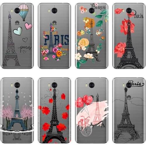 Eiffel Tower Paris Back Cover For Huawei Y3 Y5 Y6 II Y7 2017 Pro Soft Silicone Phone Case For Huawei Y5 Y6 Y7 Prime 2018 Y9 2019