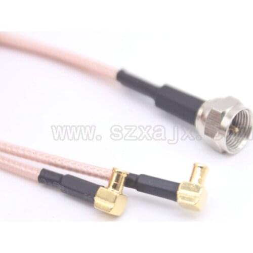 F male to 2 X MCX Male Connector Splitter Combiner Y type Cable Pigtail RG316 20CM for 3G/4G modem antenna cable