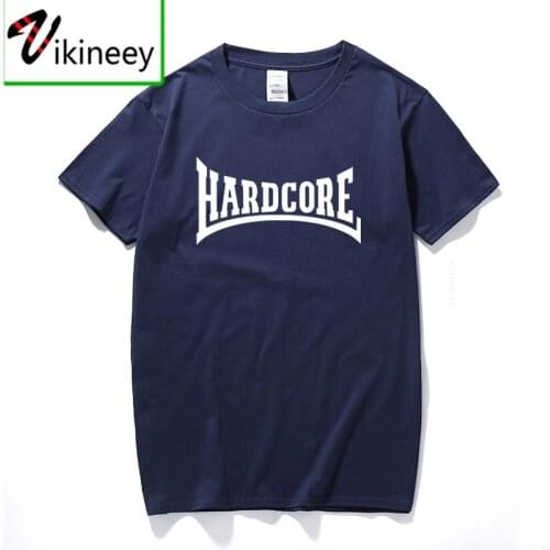 Europe Size XXL Hardcore T-shirt Men Fashion Hardcore T shirt Cool Fun Hardcore Tshirts Short Sleeve Cotton Tees Camisetas Homme