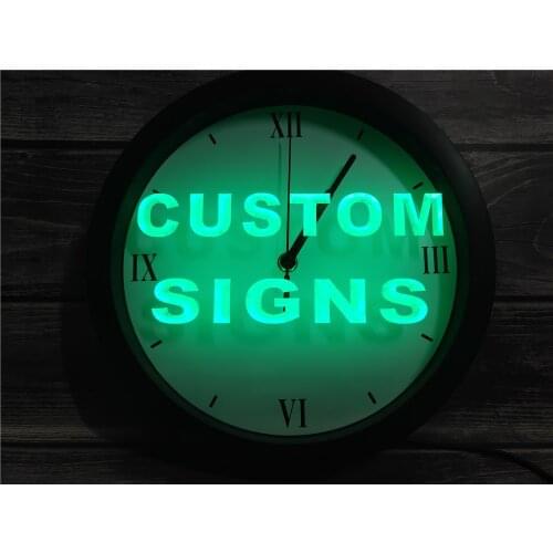 Custom Design Your Own APP RGB 5050 LED Neon Light Signs Wall Clock
