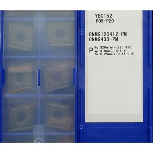Carbide Inserts CNMG120404-PM CNMG120408-PM CNMG120412-PM YBC152 for Steel CNMG 120404 120408 120412 Lathe Cutter Tools CNC