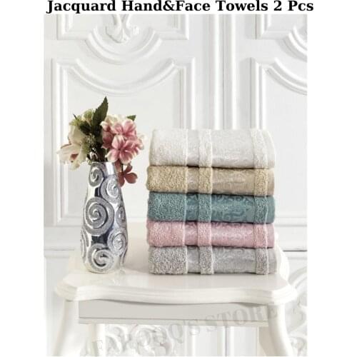 %100 Cotton Hand&Face 2 Towels Set High Water Absorption Microfibre Bathroom Sauna Spa Ducha Warmer Serviette Textile Bath Hotel