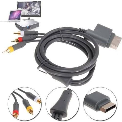 500pcs/lot HD TV Component Composite Audio Video AV Cable Cord for Microsoft Xbox 360 High Quality