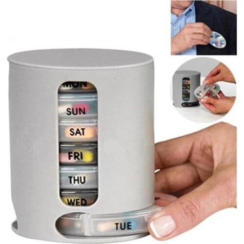 New Weekly 7 Days Pill Box 28 Compartments Pill Organizer Plastic Medicine Storage Dispenser Cutter Drug Cases for Home Travel