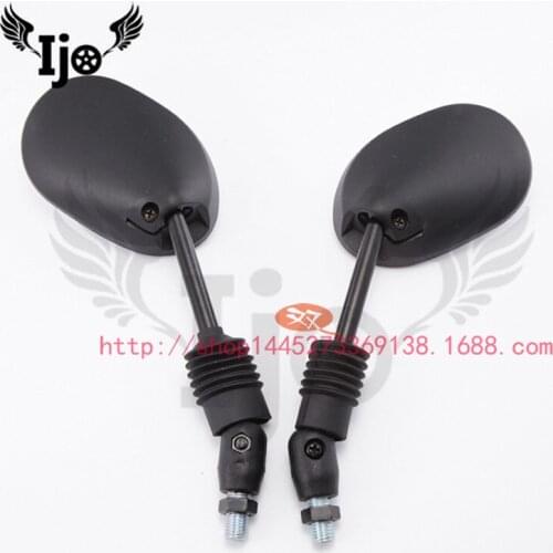 Cool black Ellipse scooter accessories side mirror Dirtbike motorbike backup mirror Vespa accesorios moto motorcycle mirror