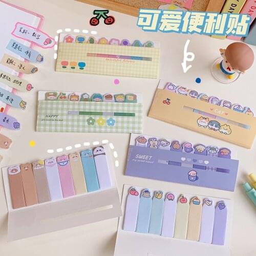 Cute Cartoon High-value Convenience Sticker Girl Heart Student Use Label Sticker Soft Cute Bear Portable Message N Times Sticker