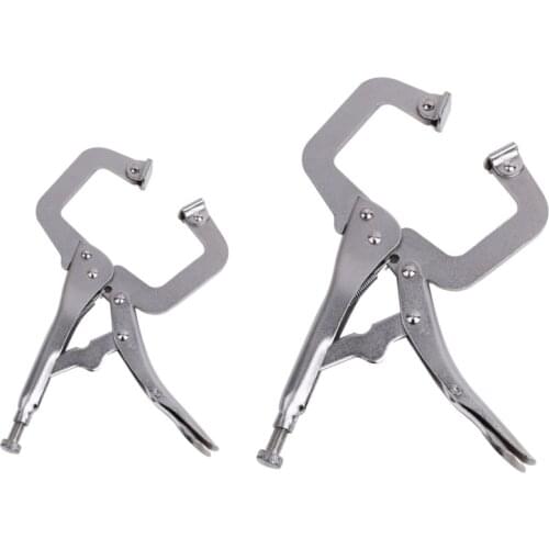 Multifunctional pliers C-type flat lock clamp vice carbon steel C-type clamp carbon steel welding tool adjustable pliers