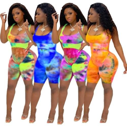 Fashion trend womens clothing suspenders printed invisible zipper jumpsuit shorts