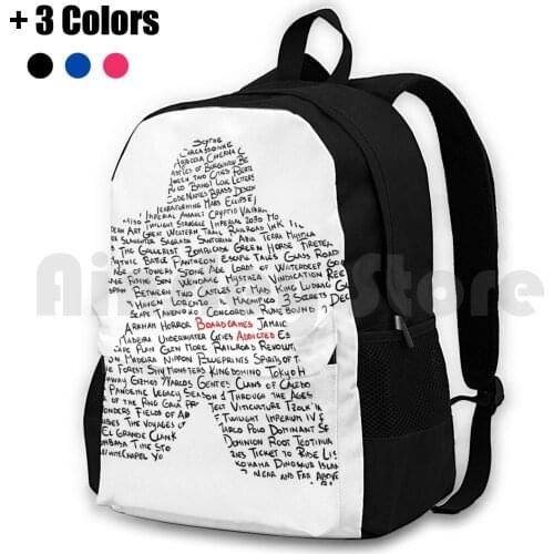 Board Games Addicted Outdoor Hiking Backpack Waterproof Camping Travel Boardgame Boardgames Tabletop Games Nerd Geek Bgg Bg