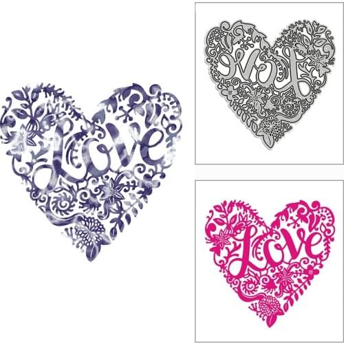 New 2021 Secret Flowery Heart Love Metal Cutting Dies for DIY Scrapbooking and Card Making Decorative Embossing Craft No Stamps