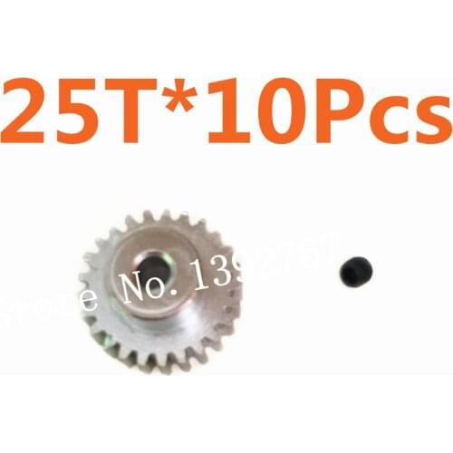 Wholesale 10P/Lot Silvery white Motor Gear 25T HSP Spare Parts Metal Gear For TRAXXAS HPI HSP 1/10 Model RC Car Al