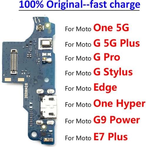 Original USB Charging Port Board Flex Cable Connector For Moto G9 G10 Power G Stylus Pro Play One 5G G 5G E7 Plus One Hyper G30