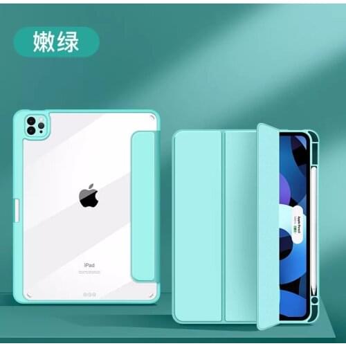 Clear Shockproof For iPad Pro 12.9 2020 iPad Air 10.9 2020 Case Fold Smart Cover For iPad 2019 2018 Cover With Pencil Holder
