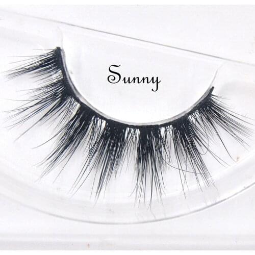 1 pc real mink eyelashes Thick HandMade Full Strip Lashes Cruelty Free Lashes reuse natural long False Eyelashes extension-sunny