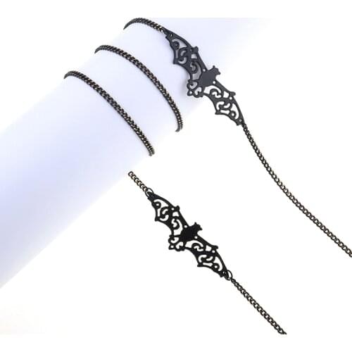 Women Retro Black bat Sunglass Chains Lanyards Eyewear Accessories Sunglasses Reading Glasses Strap cord glasses hanging rope