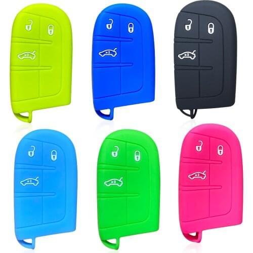 Dont Touch My Key Silicone Car Key Cover Case For Jeep Renegade Cherokee Grand Cherokee DODGE JCUV 3 Button Remote Key