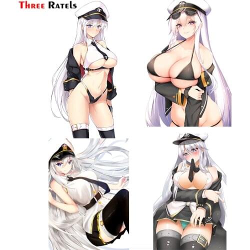 Three Ratels FC595 Enterprise Azur Lane Waifu Anime Sexy Girl Luggage Sticker Auto Decal