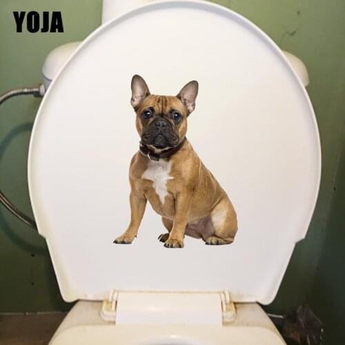 YOJA 17.4×24.2CM French Bulldog Home Decoration Wall Stickers Fashion Cartoon Toilet Decals T1-3107