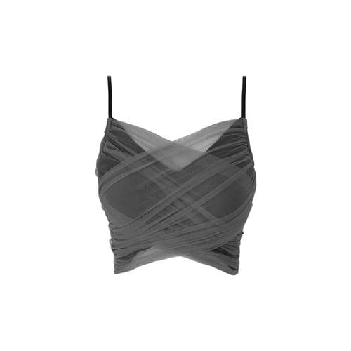 Gothic Women Streetwear Chic Sexy Club Punk Black Gray Sling Slim Tank Women Fashion Crop Tops