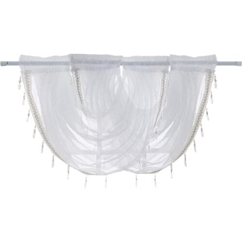 1 Panel Window Valance Sheer Balloon Shades Embroidered Lace Window Tiers