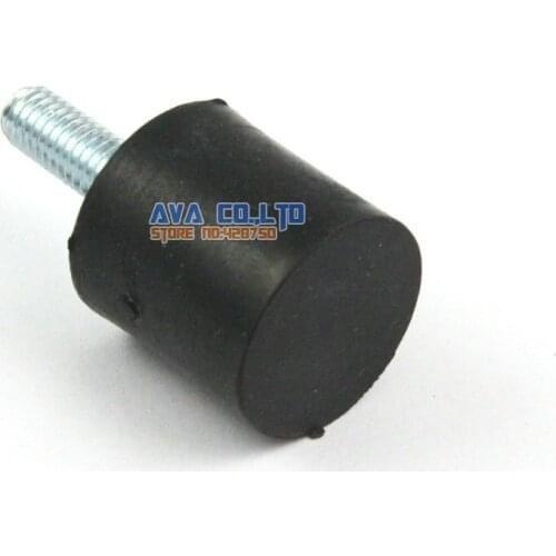 10 Pieces 20*20mm Body M6*17mm Male Rubber Anti Vibration Mount Bobbin Isolator