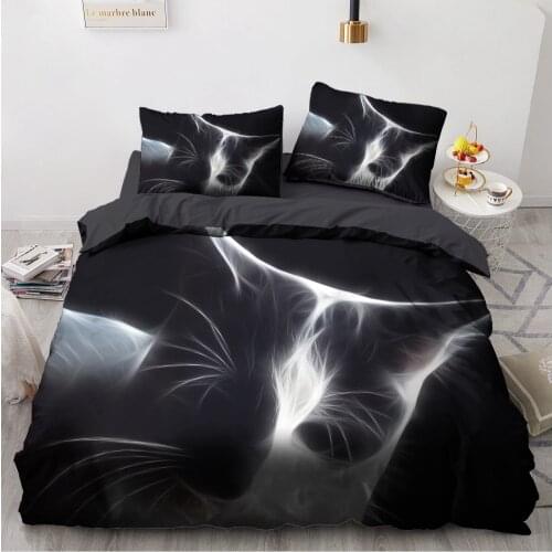 3D Bedding Sets Green Duvet Quilt Cover Set Comforter Bed Linen Pillowcase King Queen 240x220cm Size Dogs Pet Dog Cat