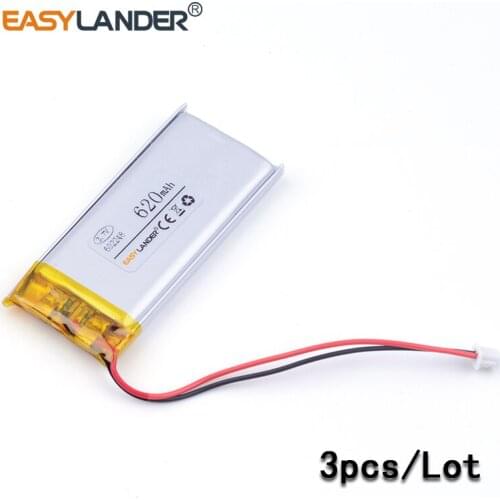 602248 3pcs 3.7V 650mAh Rechargeable Li-Polymer Li-ion Battery For Mp3 camera phone GPS PSP062248