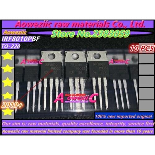 Aoweziic 2019+ 100% new imported original IRF8010 IRF8010PBF TO-220 MOS tube field effect tube 80A100V