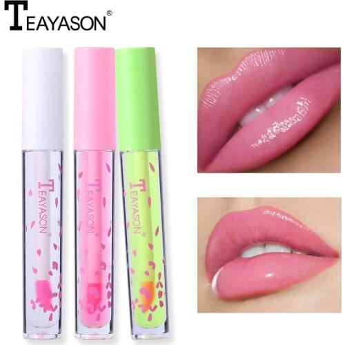 Temperature Change Color Lip Gloss Shimmer Plumper Lips Makeup Sakura Aloe Peach Moisturizing Liquid Lipstick Big Lips Lipgloss