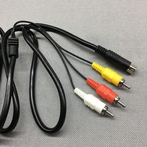 BUKIM High Quality 9 Pins nickel Plated Connector A/V RCA AV TV S-Video Cable for SEGA mega drive 2 Console