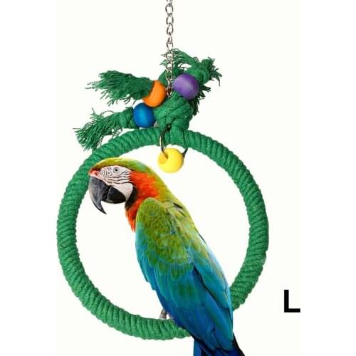1 Piece Creative Bird Toys Parrot Cage Hanging Cotton Rope Toy Bird Parakeet Bite Claw Grinding Chewing Toy Pet Birds Supplies