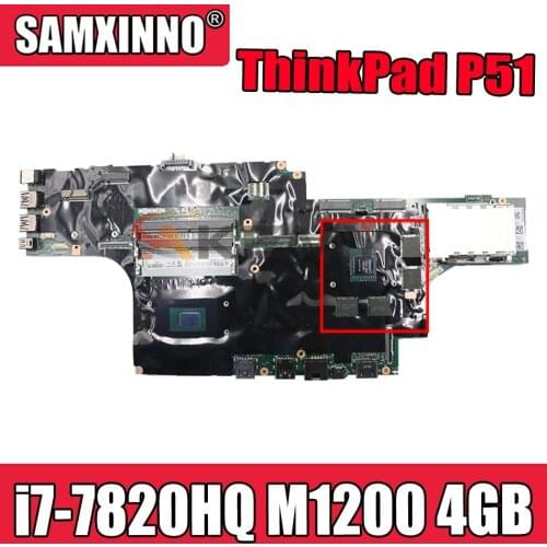 For Lenovo ThinkPad P51 laptop Mainboard with i7-7820HQ CPU M1200 4GB GPU tested 100% working FRU 01AV361 01AV362 01AV371