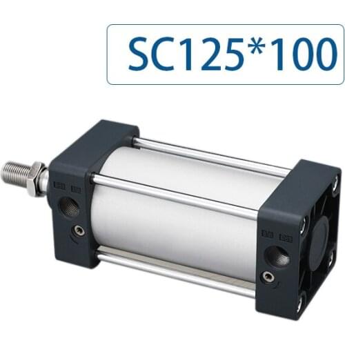 Optional magnet SC125*100 Free shipping Standard air cylinders 125mm bore 100mm stroke single rod double acting pneumatic