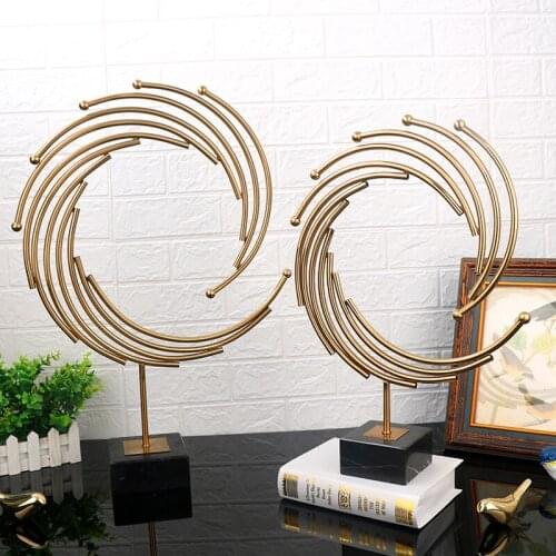 European Stone Ornaments Creative Metal Porch Simple Modern Living Room Soft Decoration Hotel Model Room Creative Decoration