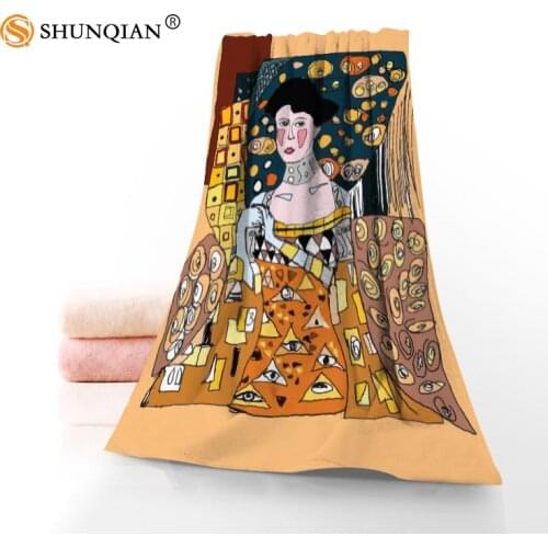 Customize Your Favorite Gustav Klimt 35x75cm Daily Exercise Fitness Fast Dry Face Microfiber Towel