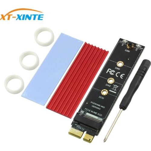 Adapter Card M.2 to PCI-E3.0 1x High Speed Extension M Key Converter Card Module with Heatsink SSD 2230 2242 2260 2280