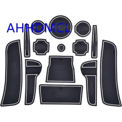 Car Door Groove Mat Gate Slot Cup Armrest Storage Pad Mat For Kadjar Electrical Park Brake Version 2016 2018