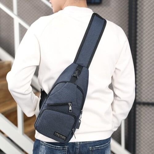 Mens Shoulder Bags USB Charging Crossbody Bags Male Anti Theft Canvas Shoulder Bag School Casual Short Trip Travel Bag 2020