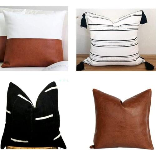 Throw Pillow Covers and Cases, Set of 4, 18” x 18” Modern, Boho, Decorative Cover Sets for Pillows - Couch, Bed, Home Decor