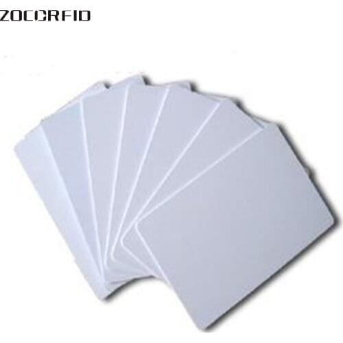 100 pcs PVC White NFC Smart Card Tag For IC 13.56MHz RFID Readable Writable New 8.5 x 5.4 x 0.1cm