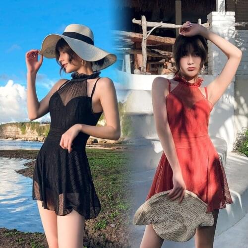 New arrival one piece swimsuit Hanging Neck Lace Swimming Suit For Women Female Swimsuit 2020 Swimming Suit Gir May Female Beach